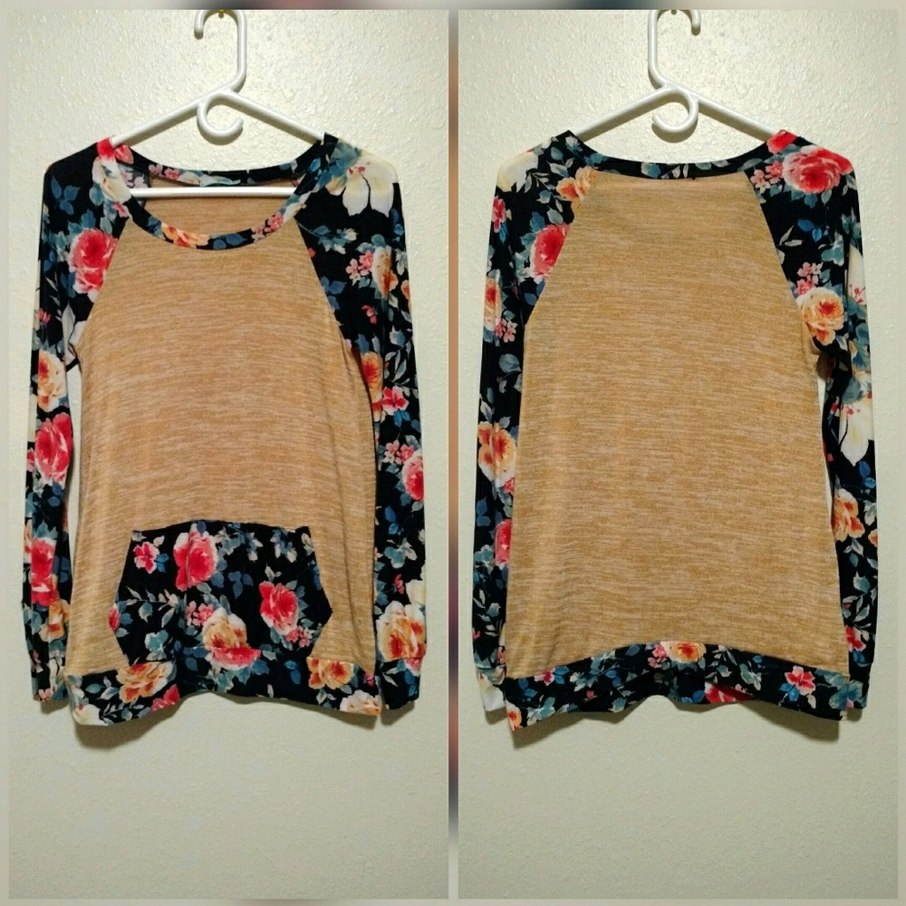 P.S. Kate floral pocket shirt